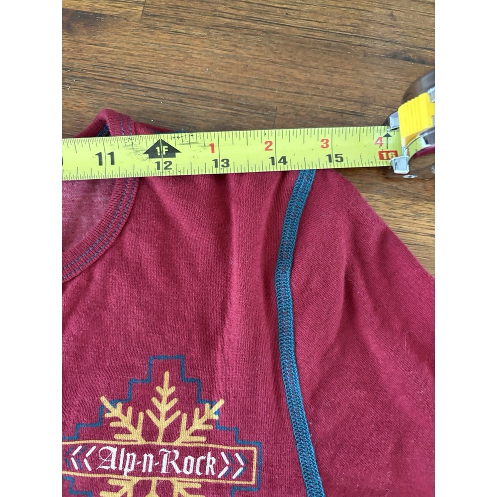 Alp-n-Rock Ladies Madeline Henley Shirt Women's Extra Small Deep Red Embroidered - Picture 7 of 16